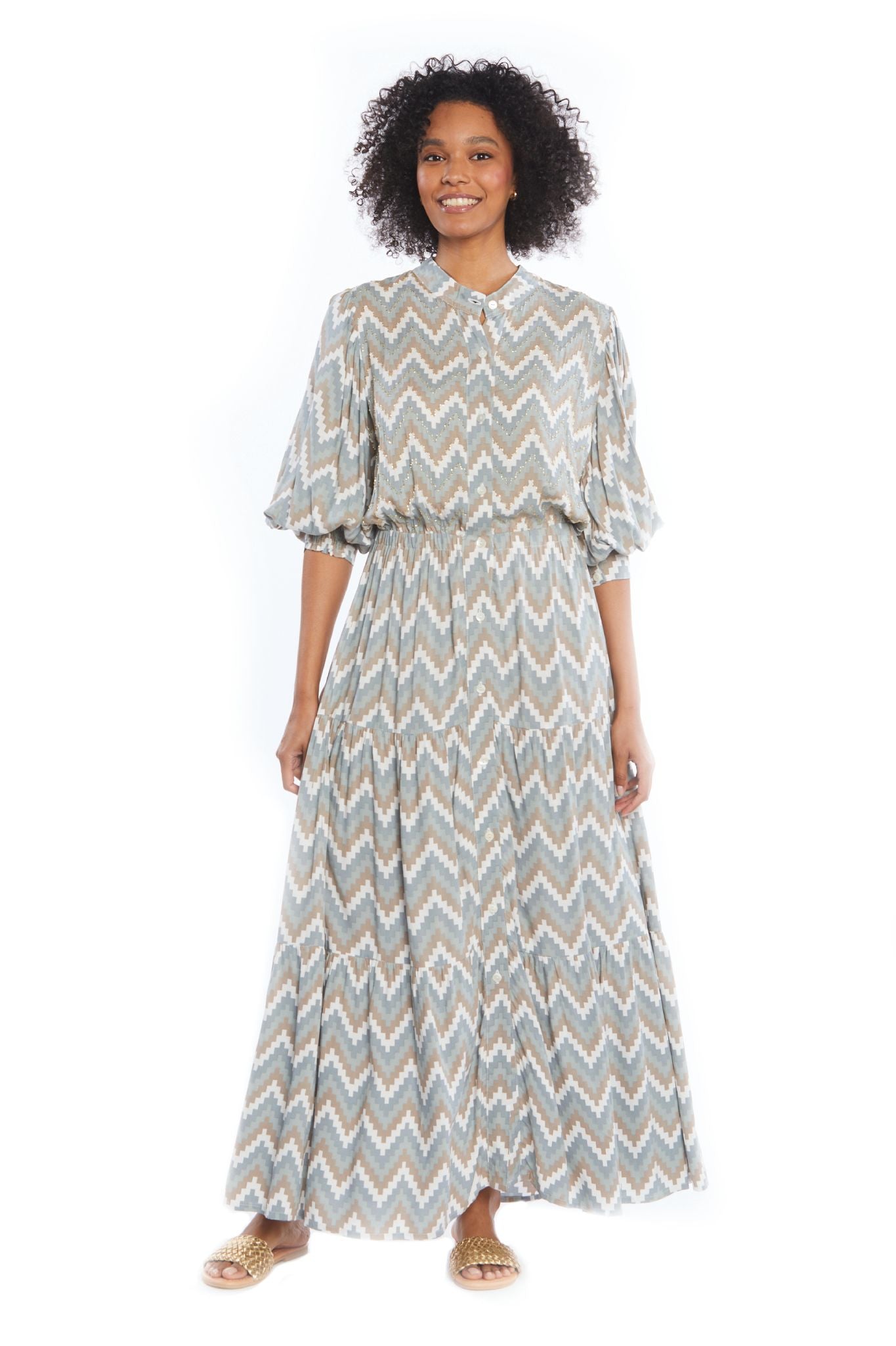 Zig Zag Camille Long Dress