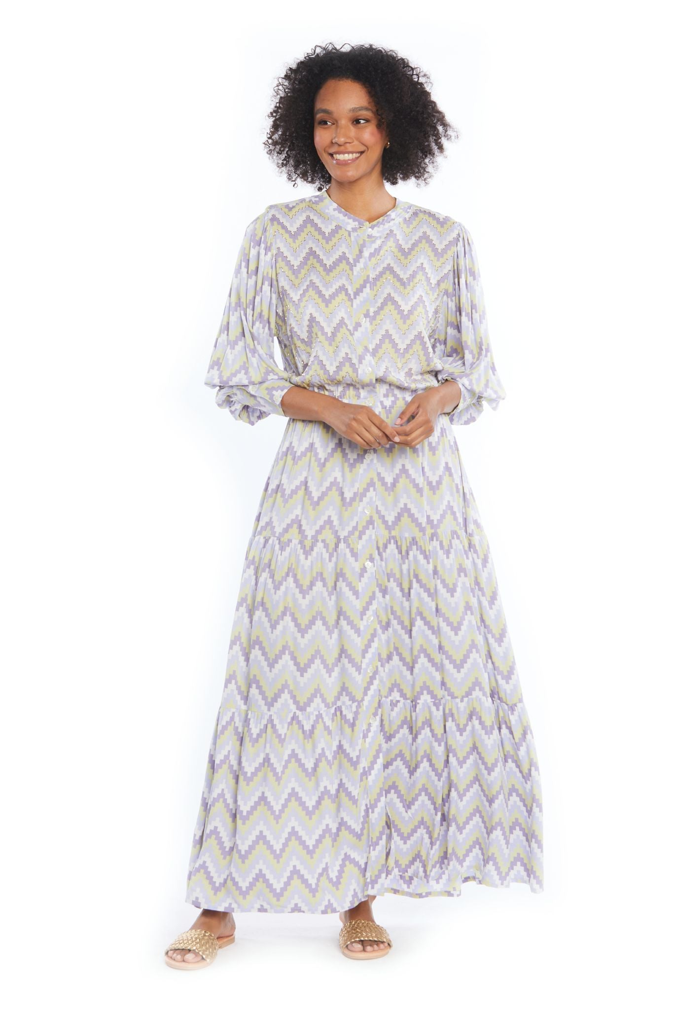 Zig Zag Camille Long Dress