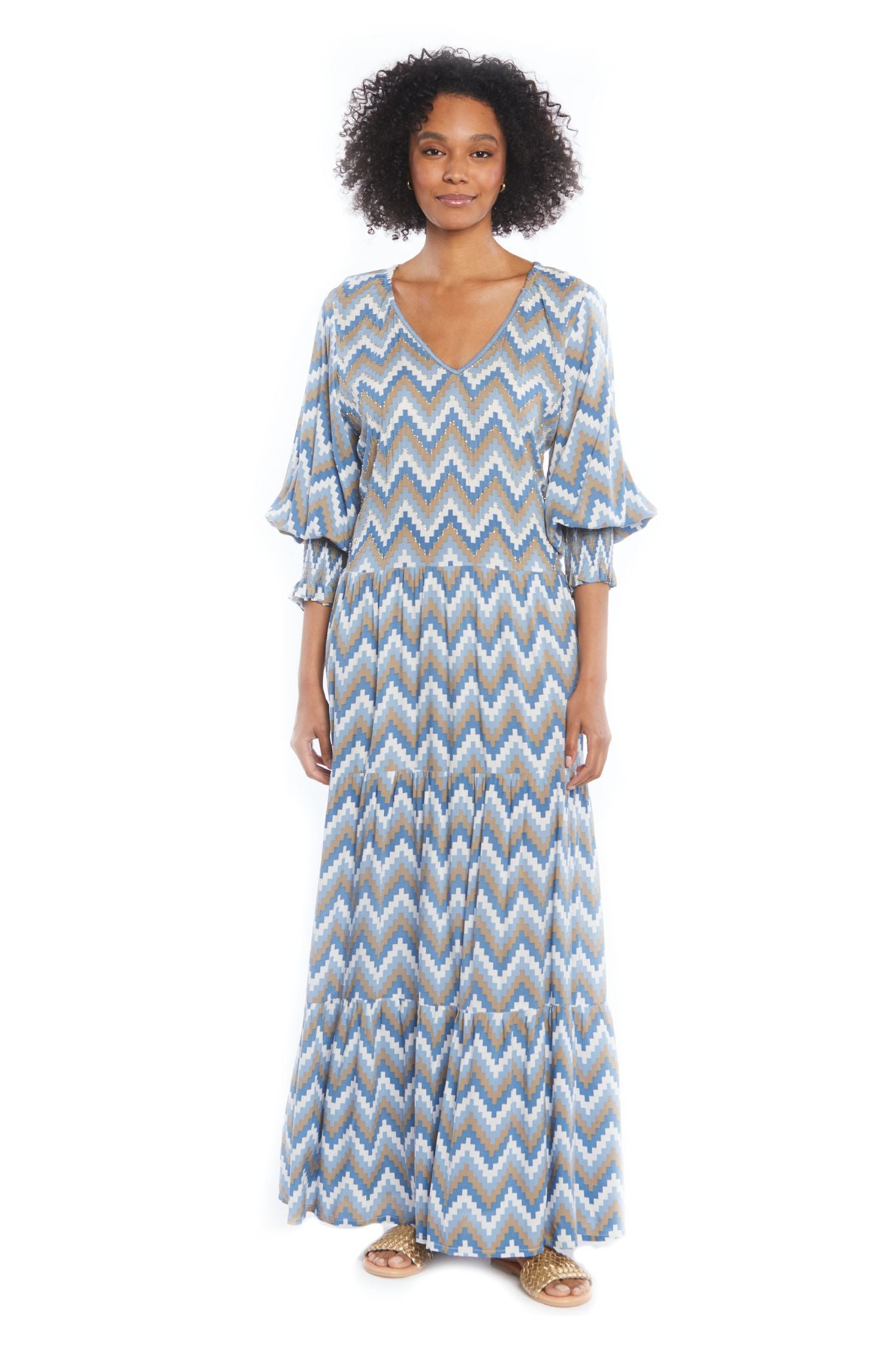 Zig Zag Mandala Long Dress