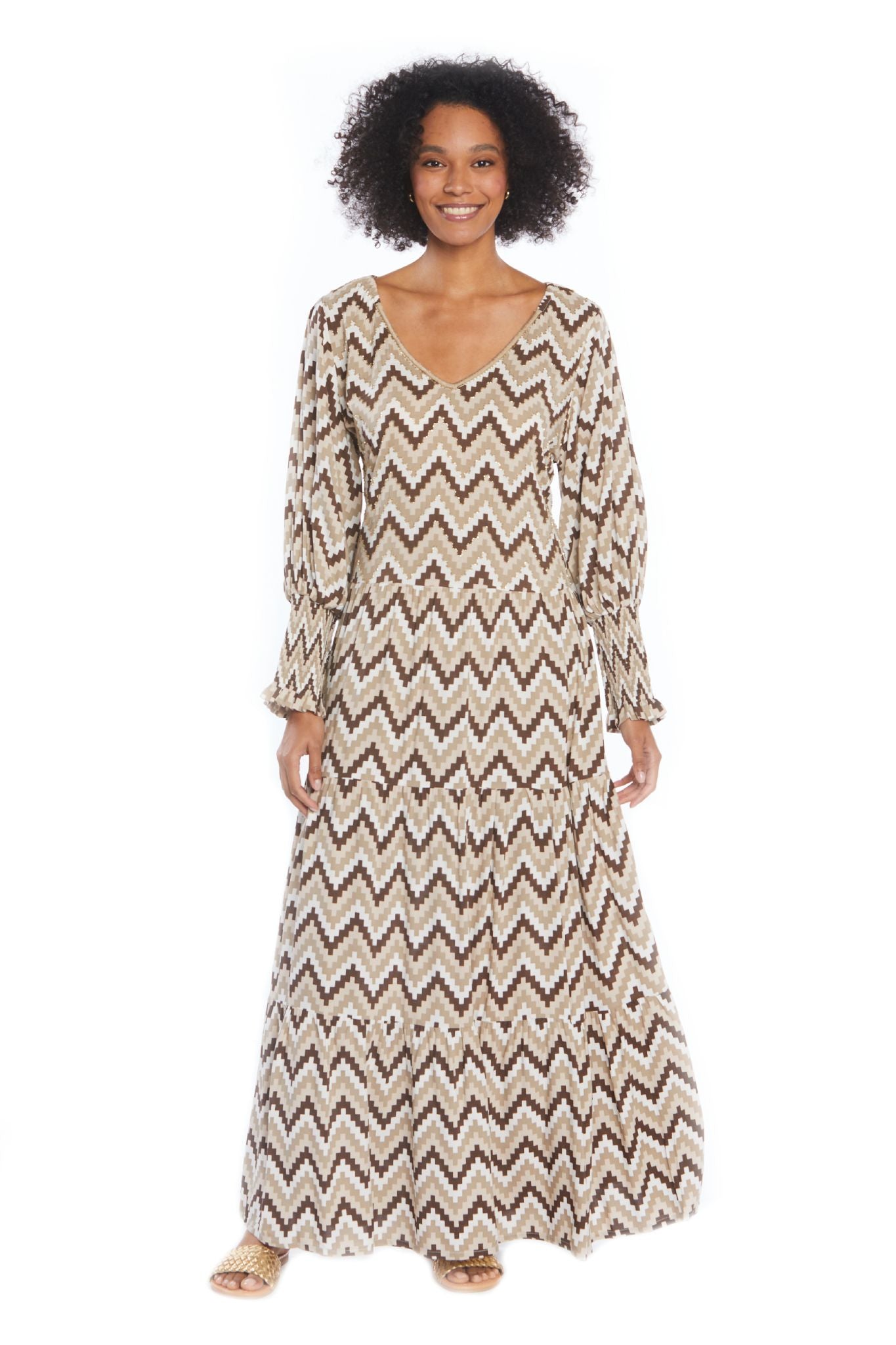 Zig Zag Mandala Long Dress