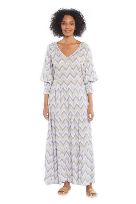 Zig Zag Mandala Long Dress